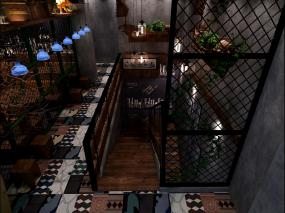 绿色植物主题餐厅图