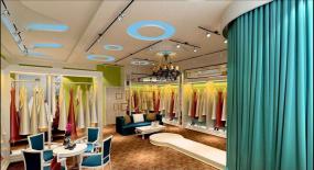 复古婚纱店店面装修图