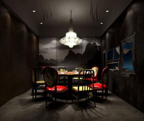 湘菜饭店卡间装修效果图