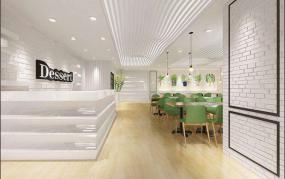 甜品店店面墙纸装修图片大全