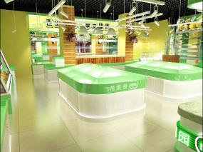 小型水果店面超市装修效果图