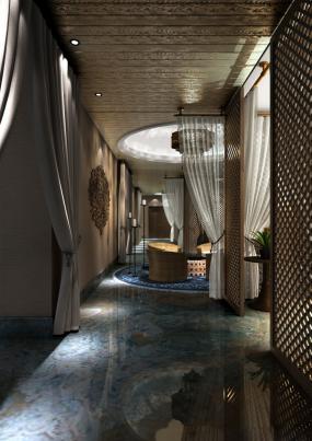 东南亚风格spa会所室内装修效果图片