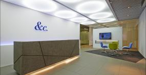 办公室会所室内前台装饰装修设计效果图