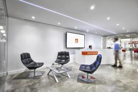 工装办公室前台背景墙效果图