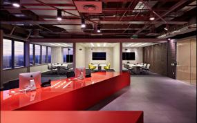 小型办公室前台装修效果图2018图片