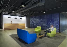 国外办公室前台设计效果图片