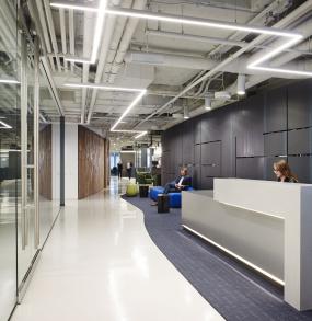 简约小型办公室前台装修设计图片