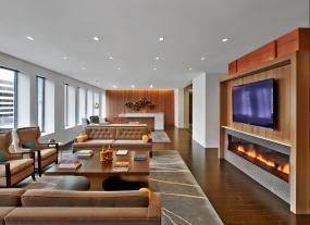 现代风格公司办公室前台装修效果图片