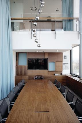 办公室会议室背景墙装修效果图