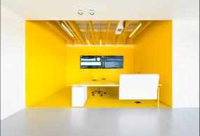 现代写字楼前台装饰图片