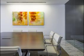 办公室会议室格栅吊顶装修效果图