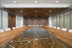 办公室会议室飘窗窗帘装修效果图片