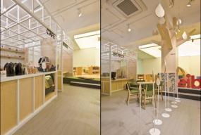 超市奶茶店门店装修效果图