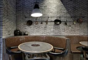 高档火锅店门面室内装饰装修效果图片