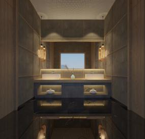 足疗门面室内大厅吊顶设计装修效果图欣赏