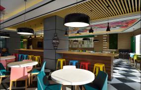 现代大型茶餐厅室内装修效果图片