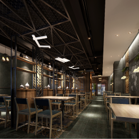 饭店包厢室内设计效果图大全