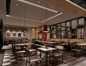 饭店隔断装修效果图