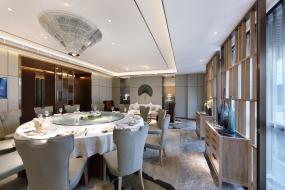 2018简约中式风格小型茶餐厅装修效果图片