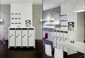 眼镜店面室内展示架设计效果图