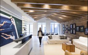 现代公司前台设计效果图