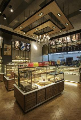 咖啡厅装修吧台效果图