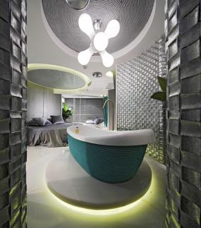 美容门面室内装饰画装修效果图片