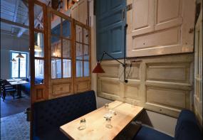 黑白风格咖啡厅吧台效果图