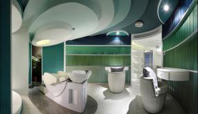 美容理发店门面装修风格效果图片