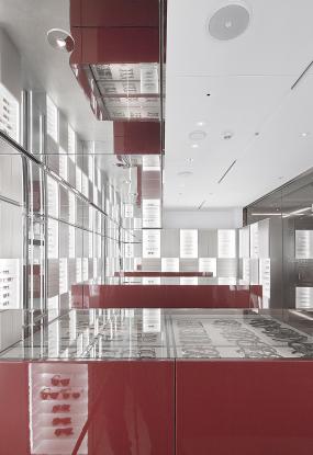 极简眼镜店装修效果图