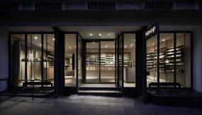 经典化妆品店墙砖墙面装修效果图片