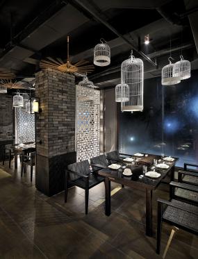 火锅店植物墙装修效果图片