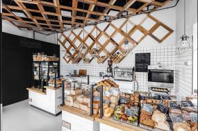 现代蛋糕店门面室内装修实景图片