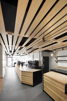 超市奶茶店白色地砖装修效果图片