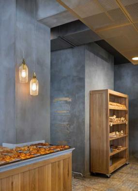 蛋糕店门面室内玻璃柜子装修效果图片