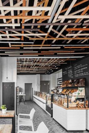 蛋糕店门面简约室内装修图片