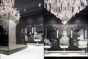 黑白风格美发店装修风格图片