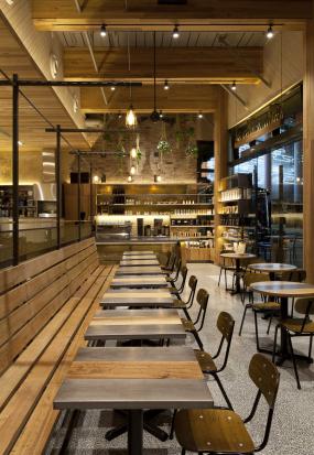 超市奶茶店简易背景墙装修效果图