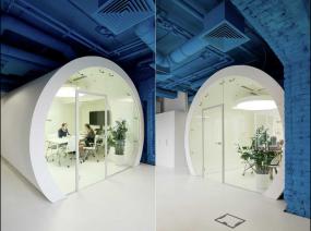 国外创意办公室隔断墙设计