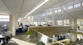 大型办公室室内形象墙装修效果图大全