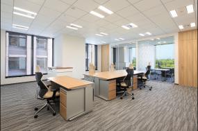 现代办公室布置效果图室内设计现代简约风格