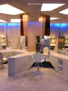 高端美发店镜子装修效果图片