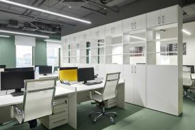 员工办公室书柜装饰装修效果图