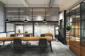 会议室室内多处吊顶效果图