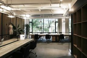 黑白风格办公室窗帘装修效果图大全