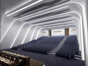 大型会议室吊顶造型装修效果图片