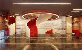 现代公司楼梯间墙面装饰装修设计效果图片