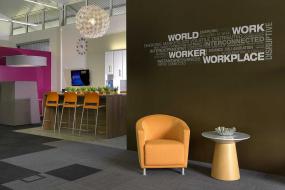 时尚办公室过道墙面装饰装修效果图片