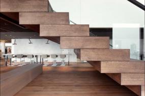 现代公司楼梯间盆栽植物设计图片