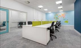 现代风格装修办公室背景墙效果图